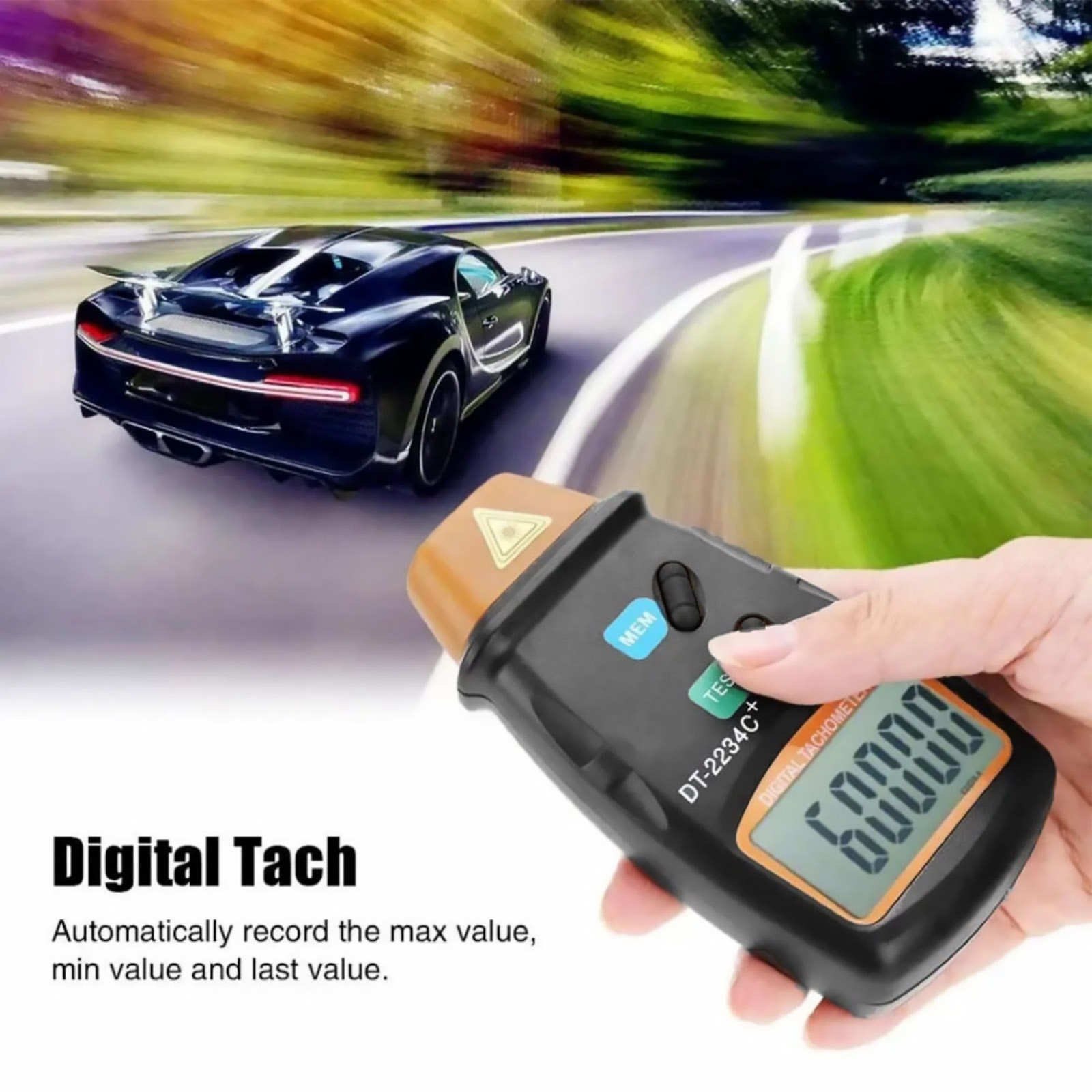 Tachometer Digital Laser Rpm - Tacômetro Digital a Laser 2.5-99999 RPM,