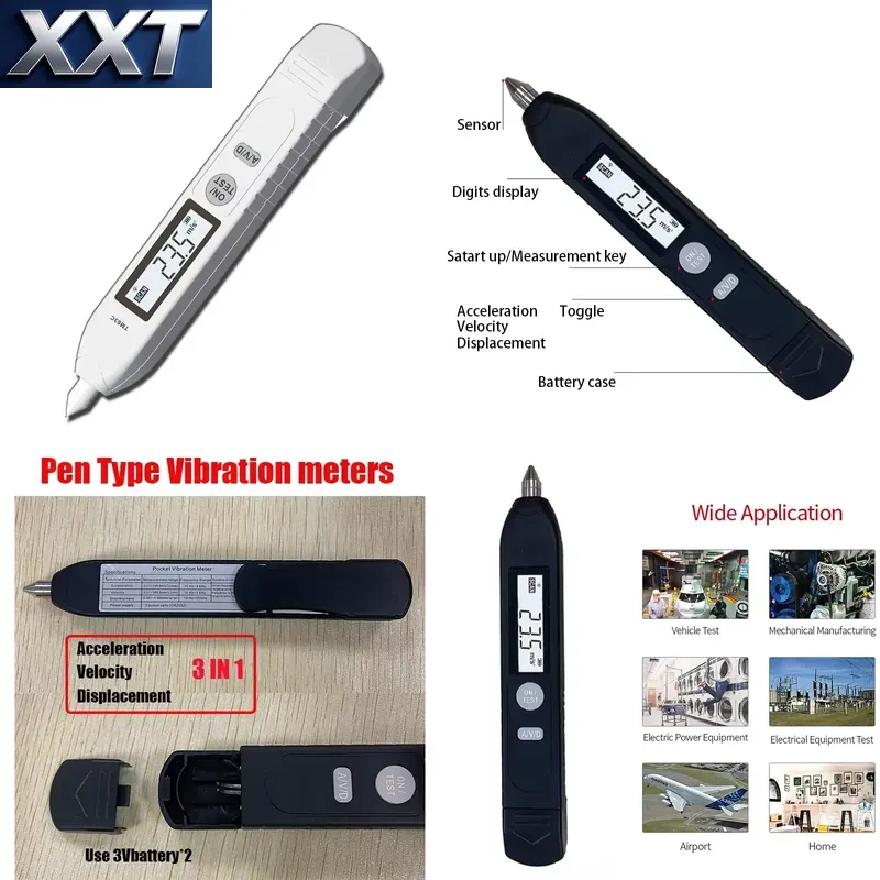 Vibration Pen Meter Mini - Medidor de Vibração Digital Portátil XXT: