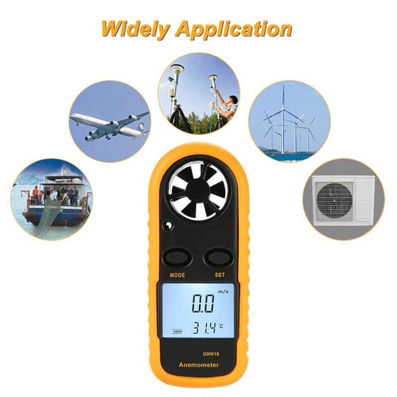 1 peça gm816 anemômetro digita - Anemometer Digital Wind Speed avaliação e preço