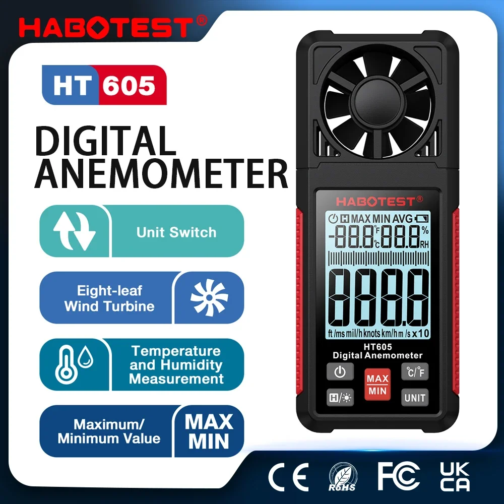 Anemômetro Digital HABOTEST Me - Anemometer Digital Wind Speed avaliação e preço