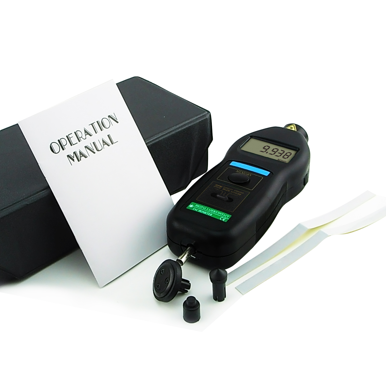 Tacômetro 2 em 1 de contato di - Tachometer Digital Laser Rpm avaliação e preço