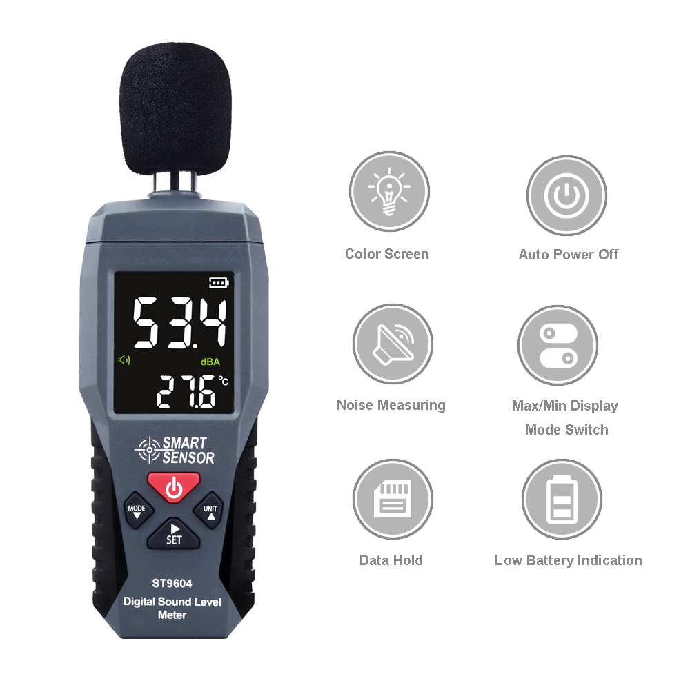 Medidor de nível de som digita - Sound Level Meter Db 30-130 avaliação e preço