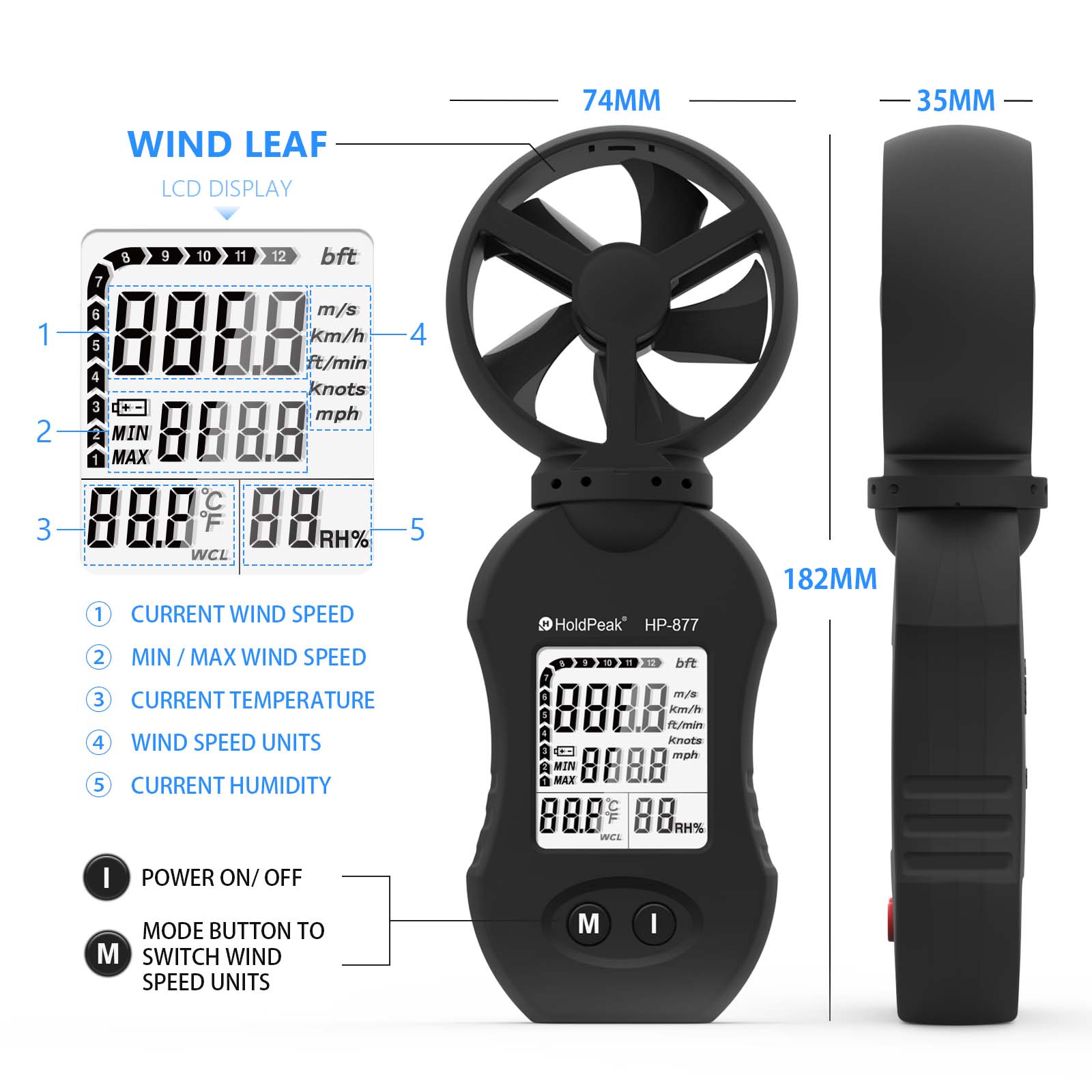 Anemômetro Digital Portátil Ho - Anemometer Digital Wind Speed avaliação e preço