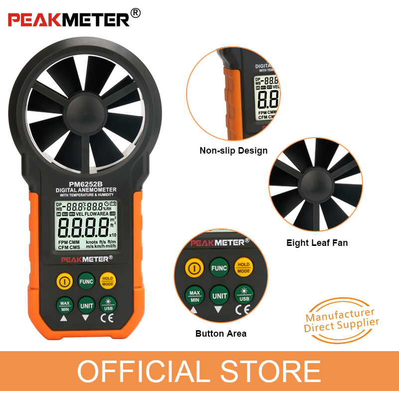Anemômetro Digital PEAKMETER P - Anemometer Digital Wind Speed avaliação e preço