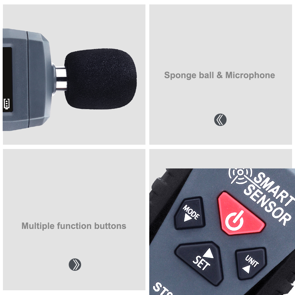 Medidor de Nível de Som com Di - Sound Level Meter Db 30-130 avaliação e preço