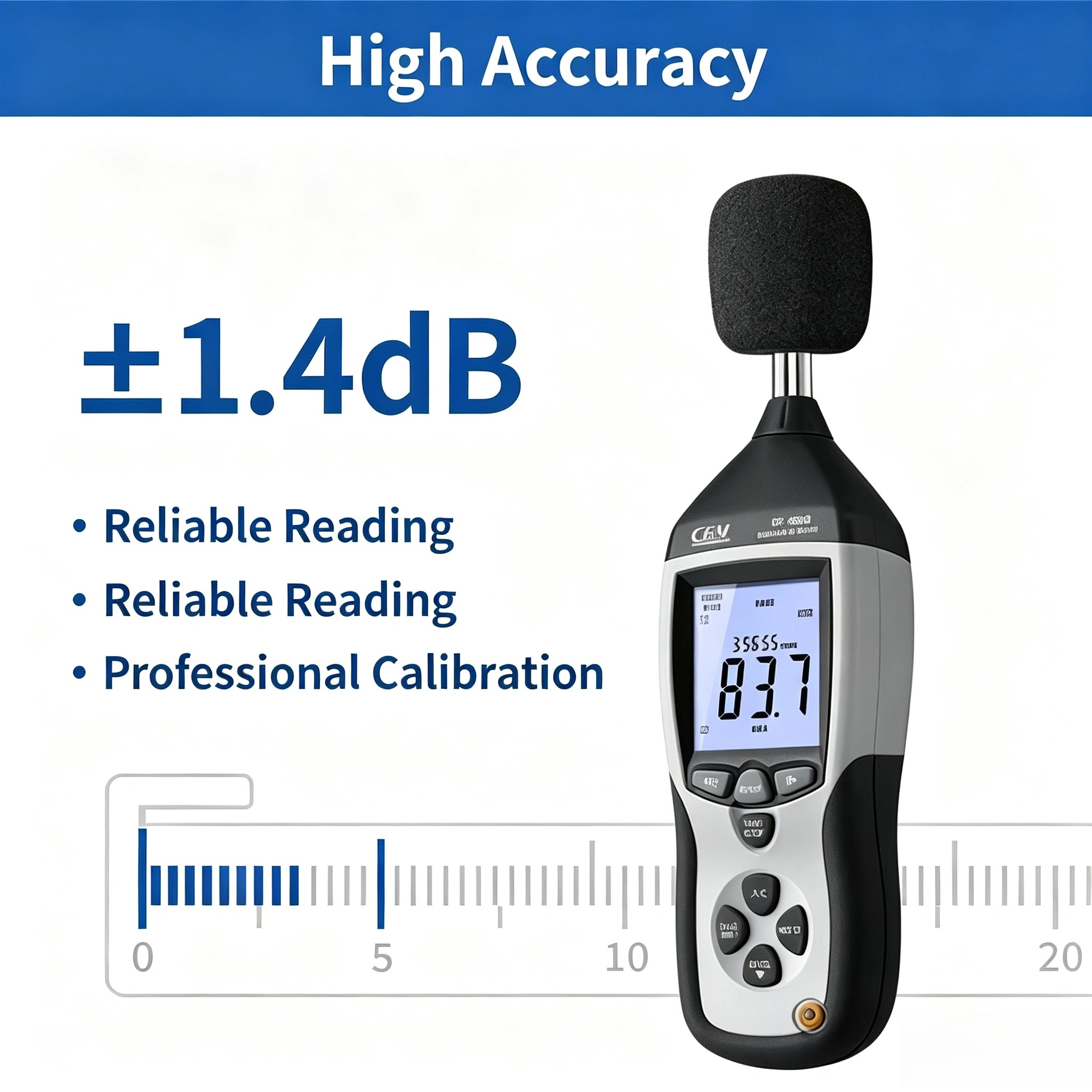 Medidor de Nível de Som Digita - Sound Level Meter Db 30-130 avaliação e preço