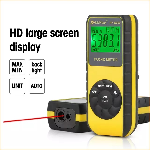 Holdpeak-tacômetro laser para  - Tachometer Digital Laser Rpm avaliação e preço