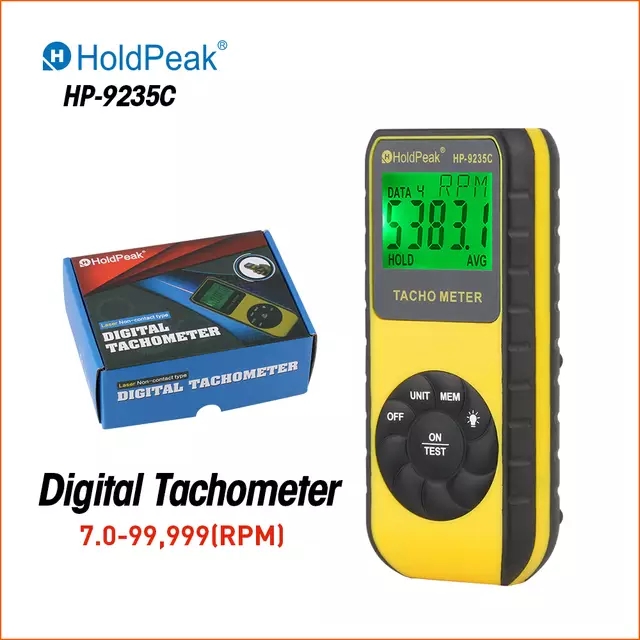Holdpeak-tacômetro laser para  - Tachometer Digital Laser Rpm avaliação e preço