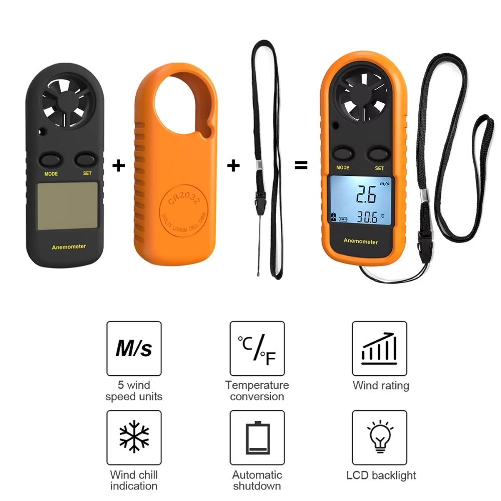 Mini Anemômetro Digital com Di - Anemometer Digital Wind Speed avaliação e preço