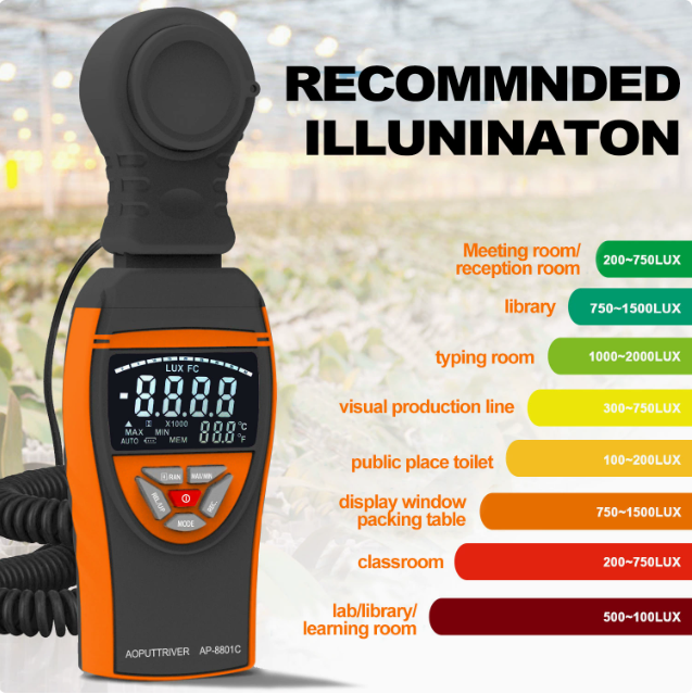 Medidor de Lux Digital 8801C:  - Lux Meter Digital Light avaliação e preço