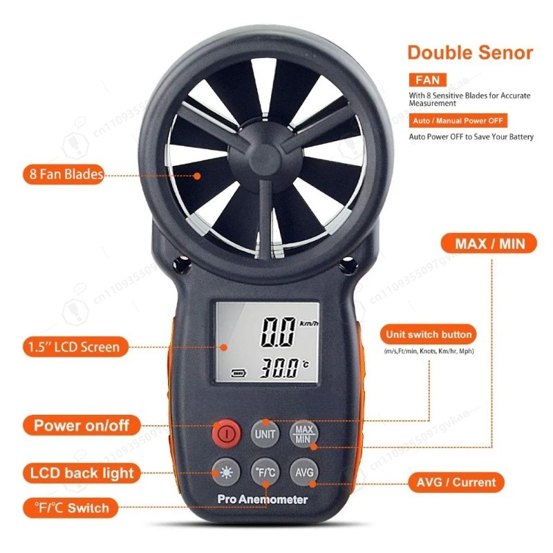 Anemômetro Digital BT-100 Port - Anemometer Digital Wind Speed avaliação e preço