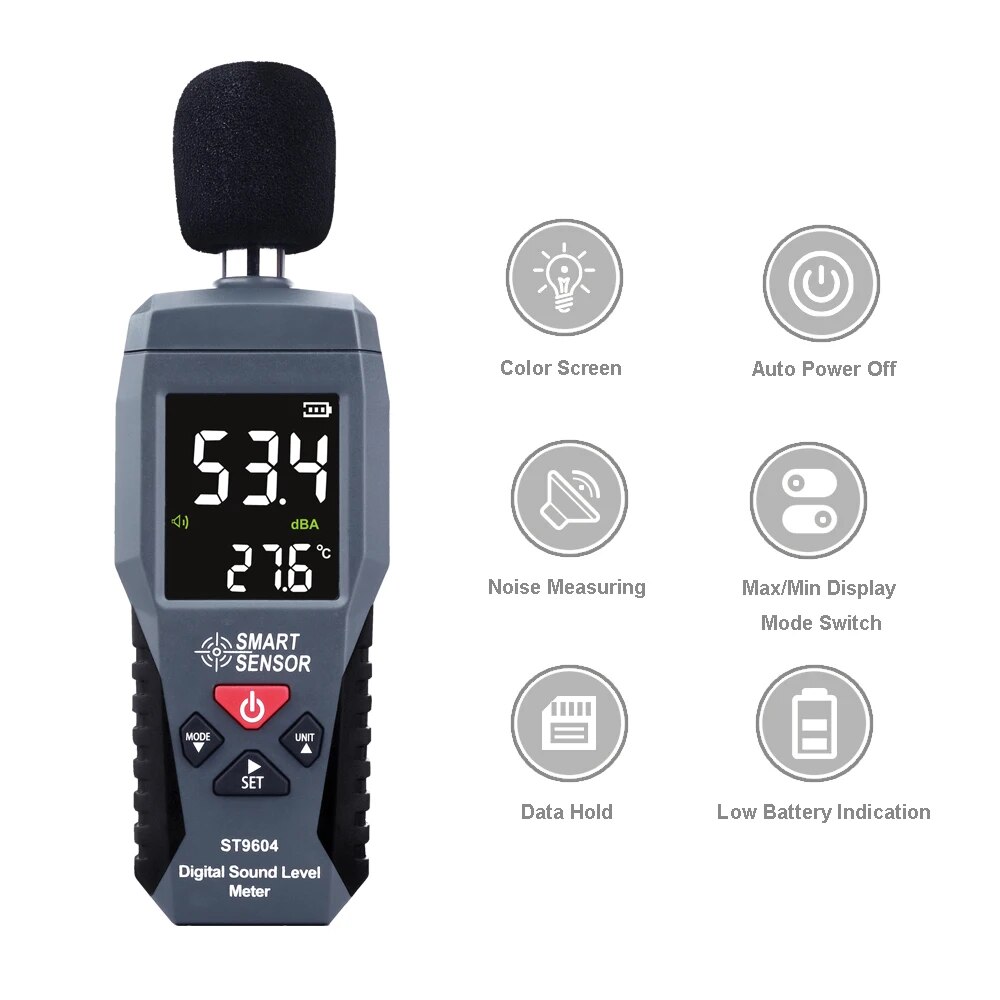 Sensor inteligente medidor de  - Sound Level Meter Db 30-130 avaliação e preço