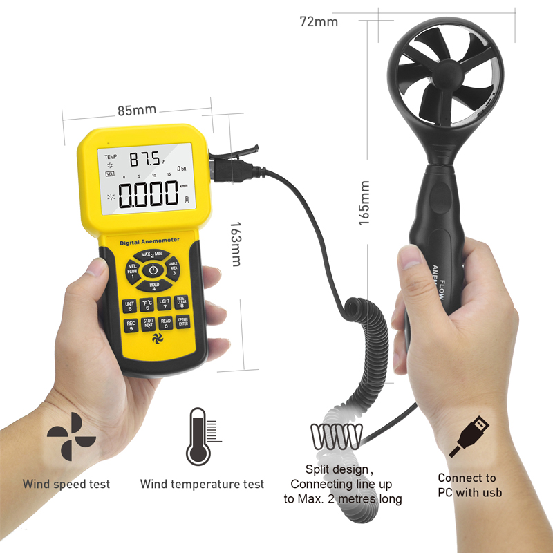 Anemômetro Digital BT-856A, Me - Anemometer Digital Wind Speed avaliação e preço