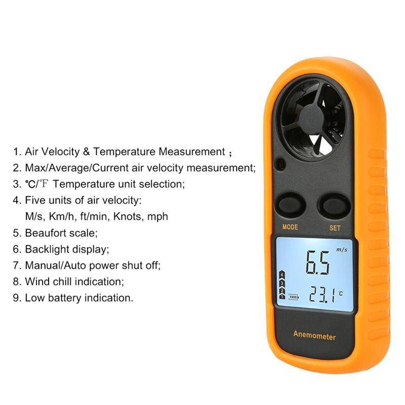 Anemômetro Digital A76I para M - Anemometer Digital Wind Speed avaliação e preço